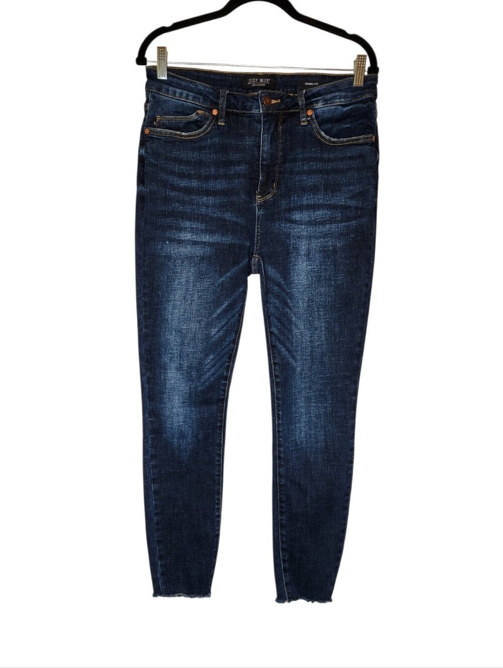 Judy Blue High Rise Raw Hem Skinny Jeans Blue Size 13/31